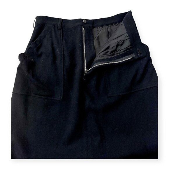 Vintage Y’s Yohji Yamamoto Black wool midi skirt, One size - Picture 7 of 12